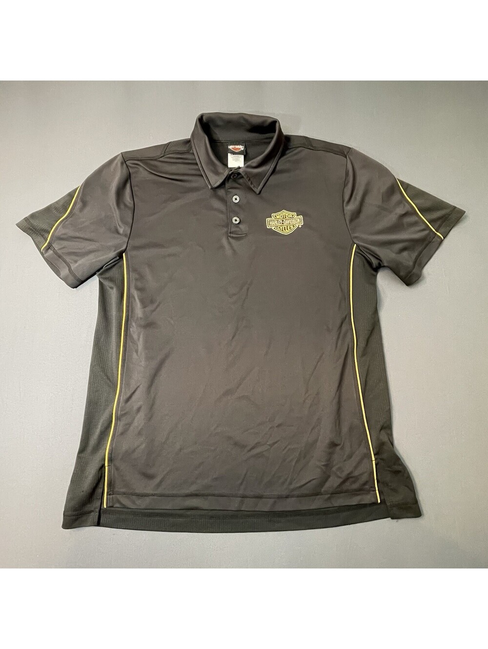 Harley-Davidson Polo Shirt Mens XL Black Short Sleeve Mechanic Biker